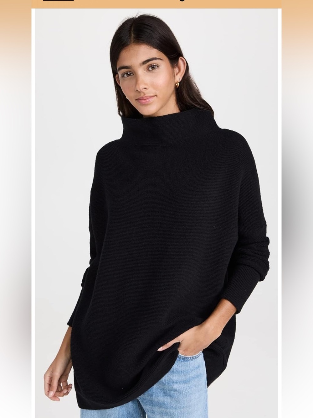 Free People Womens Ottoman Slouchy Tunic Sweater sz xs